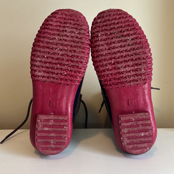 G.H. Bass & Co Thermal Lined Gray Pink Blue Duck Boots Size 8 - Picture 7 of 7